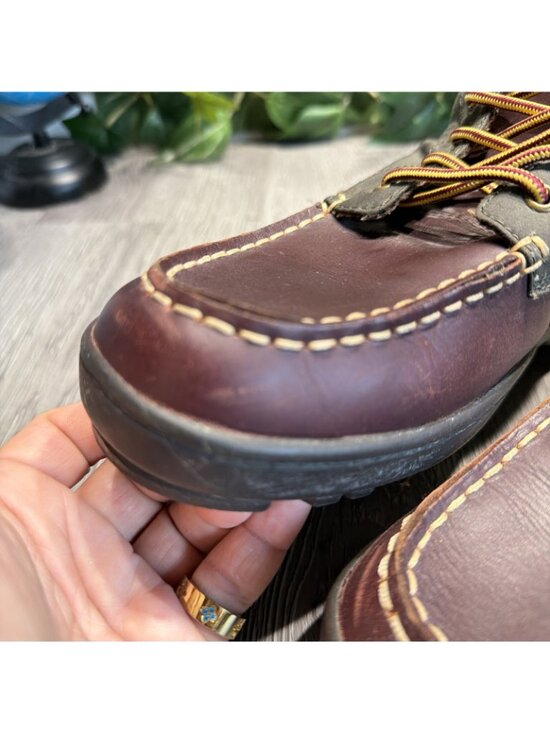 Vtg Polo Ralph Lauren Lorenzo Mid Lace Up Mens Leather Wool Boots Size 6 / W 7.5